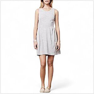 Anthropologie Lilka Gray Spacedye Sleeveless Smocked Stretch Tank Dress Size XS